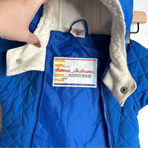 Hanna Andersson Blue Quilted Snowsuit One Size - Picture 8 of 9